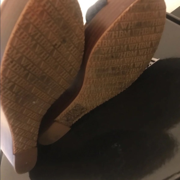 White House Black Market Denim Wedges Size 9 - Picture 7 of 10